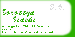 dorottya videki business card